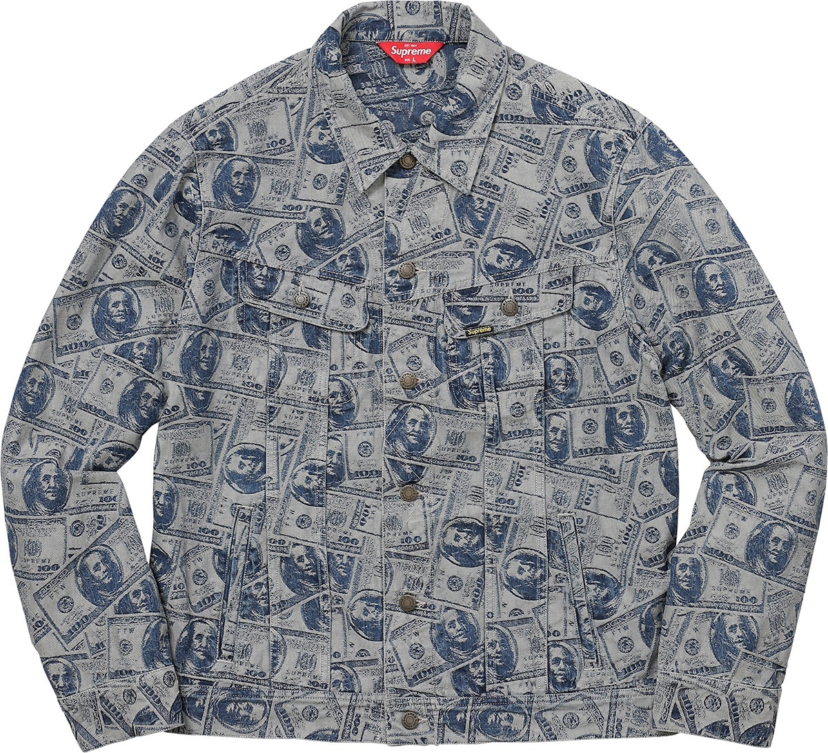 100 Dollar Bill Trucker Jacket view 6